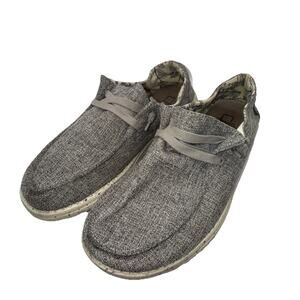 Size 8 - Men’s Hey Dude Wendy L Linen Shoes Grey